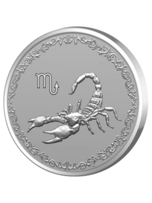 Сребърен медальон "Зодия Скорпион"